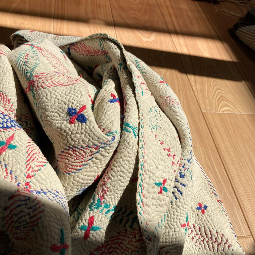 ⌘ kantha quilt ⌘ アンティーク　ヴィンテージ　カンタキルト