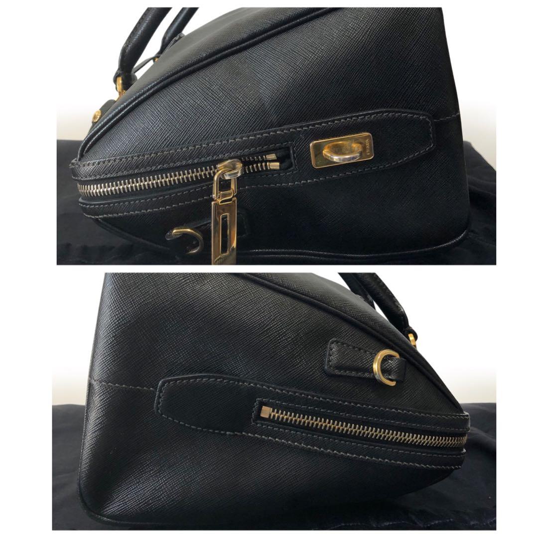 PRADA プラダ　ブラック ボストンバッグ サフィアーノ 2WAY 538