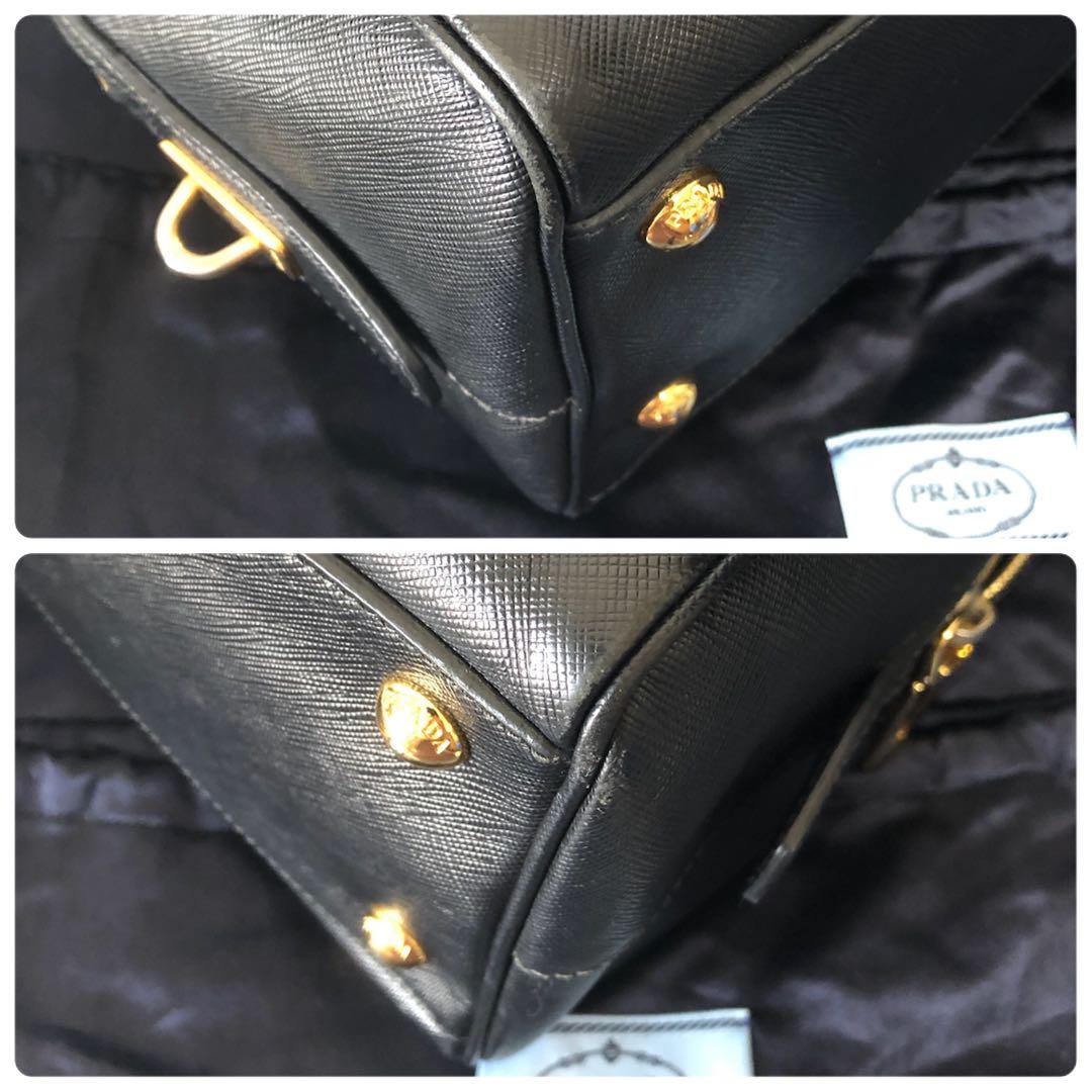 PRADA プラダ　ブラック ボストンバッグ サフィアーノ 2WAY 538