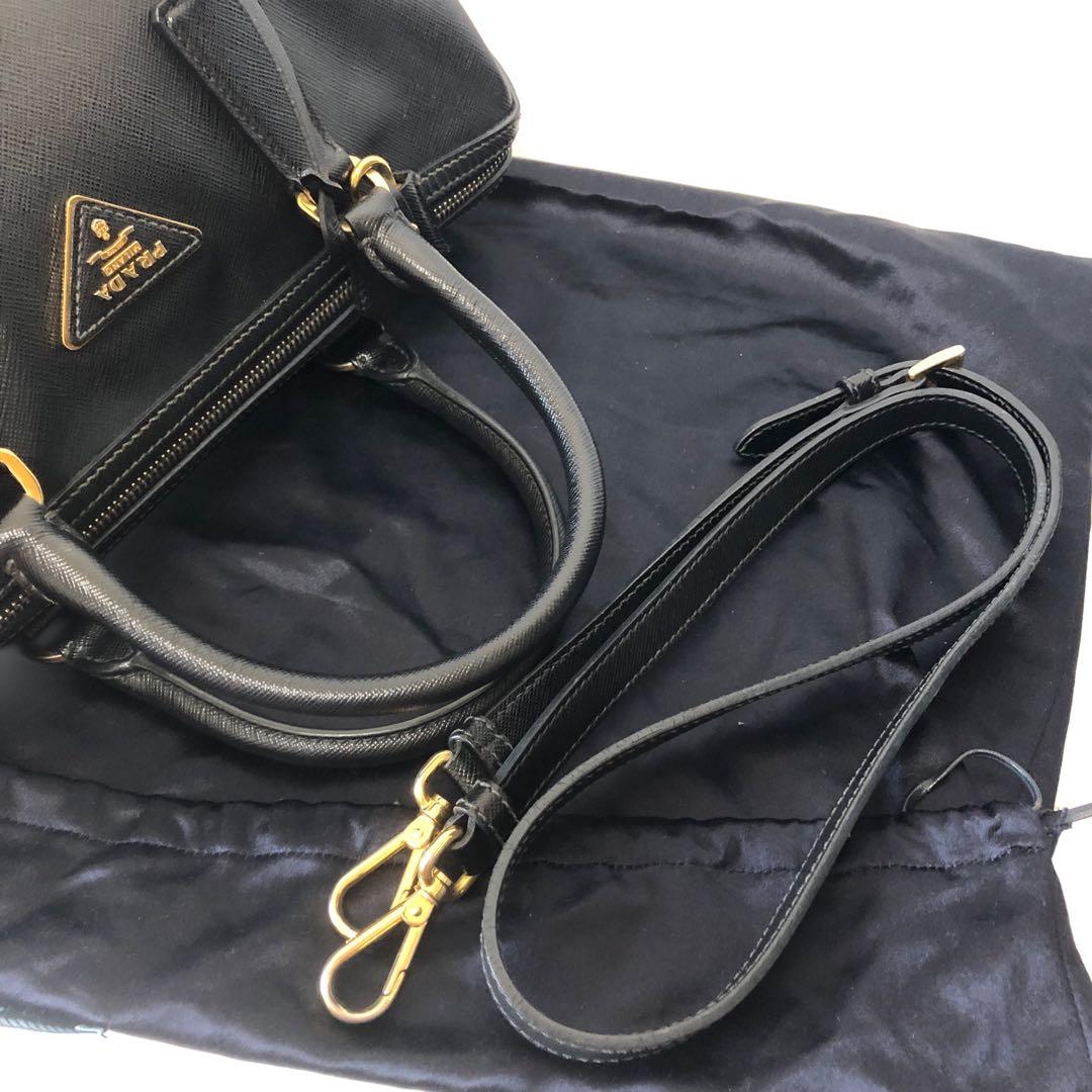 PRADA プラダ　ブラック ボストンバッグ サフィアーノ 2WAY 538