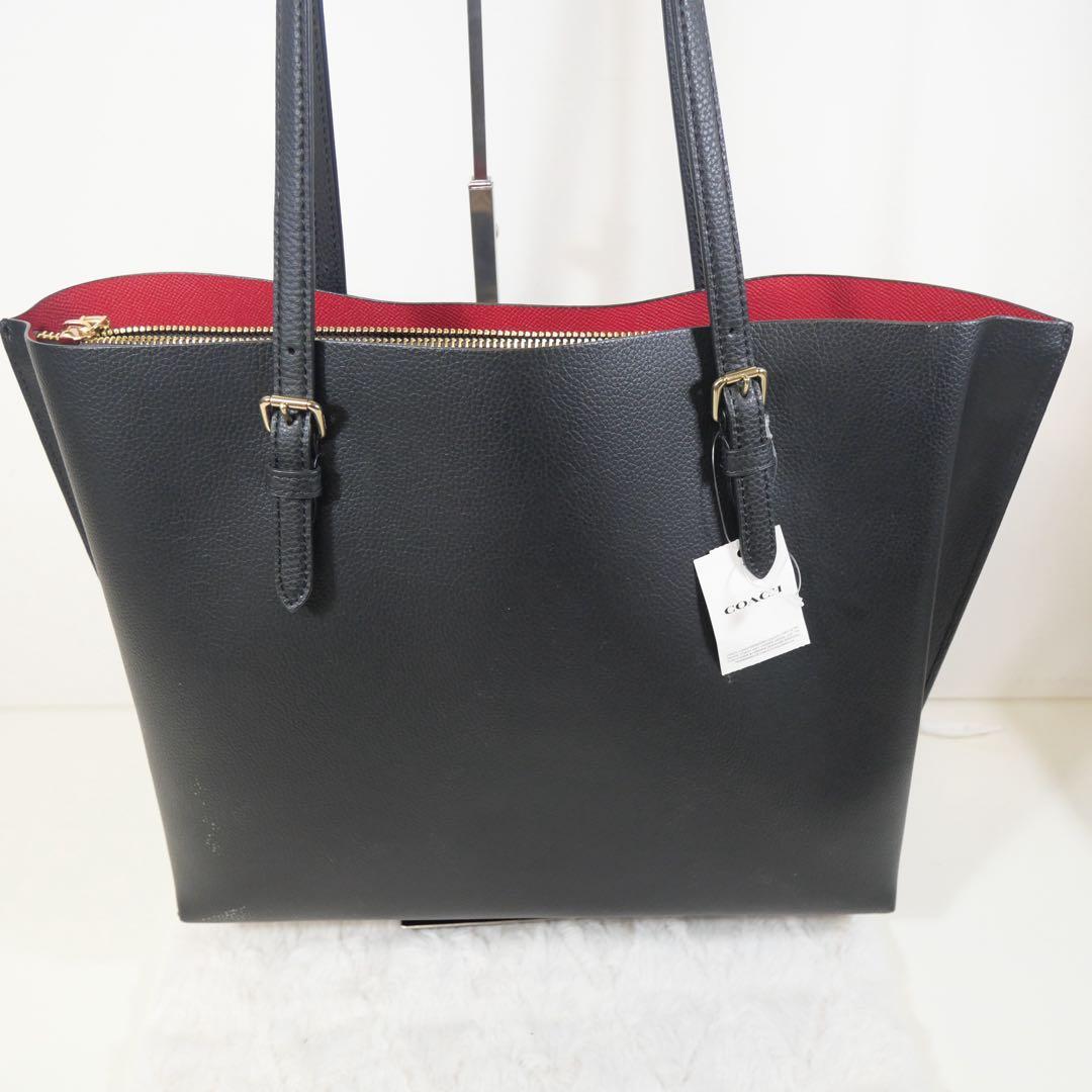 未使用　COACH ブラック レザートートバッグ