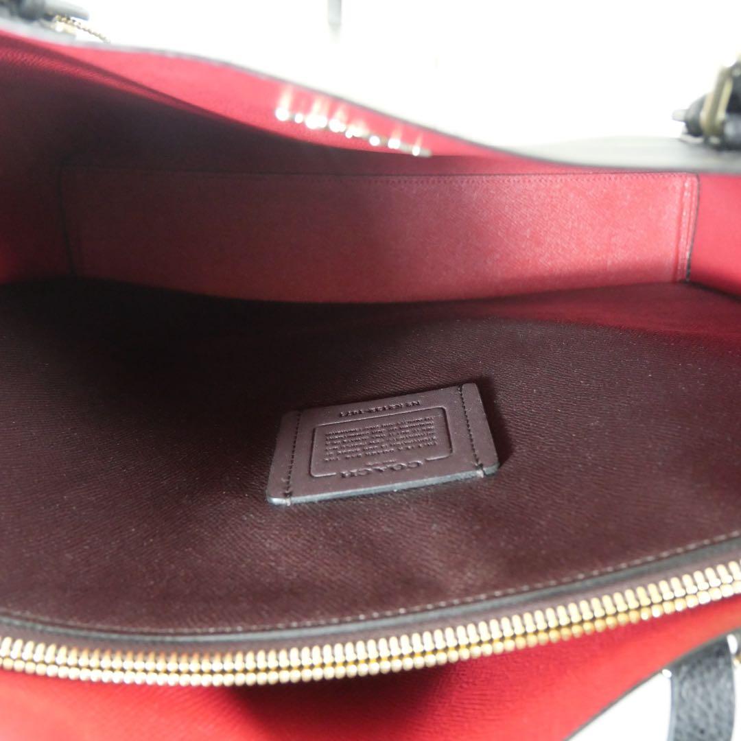 未使用　COACH ブラック レザートートバッグ