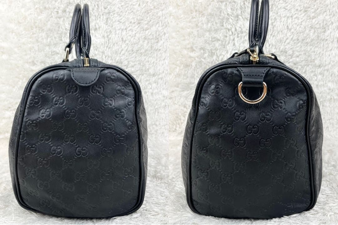 【美品】GUCCI グッチシマ ボストンバッグ ブラック 付属品完備
