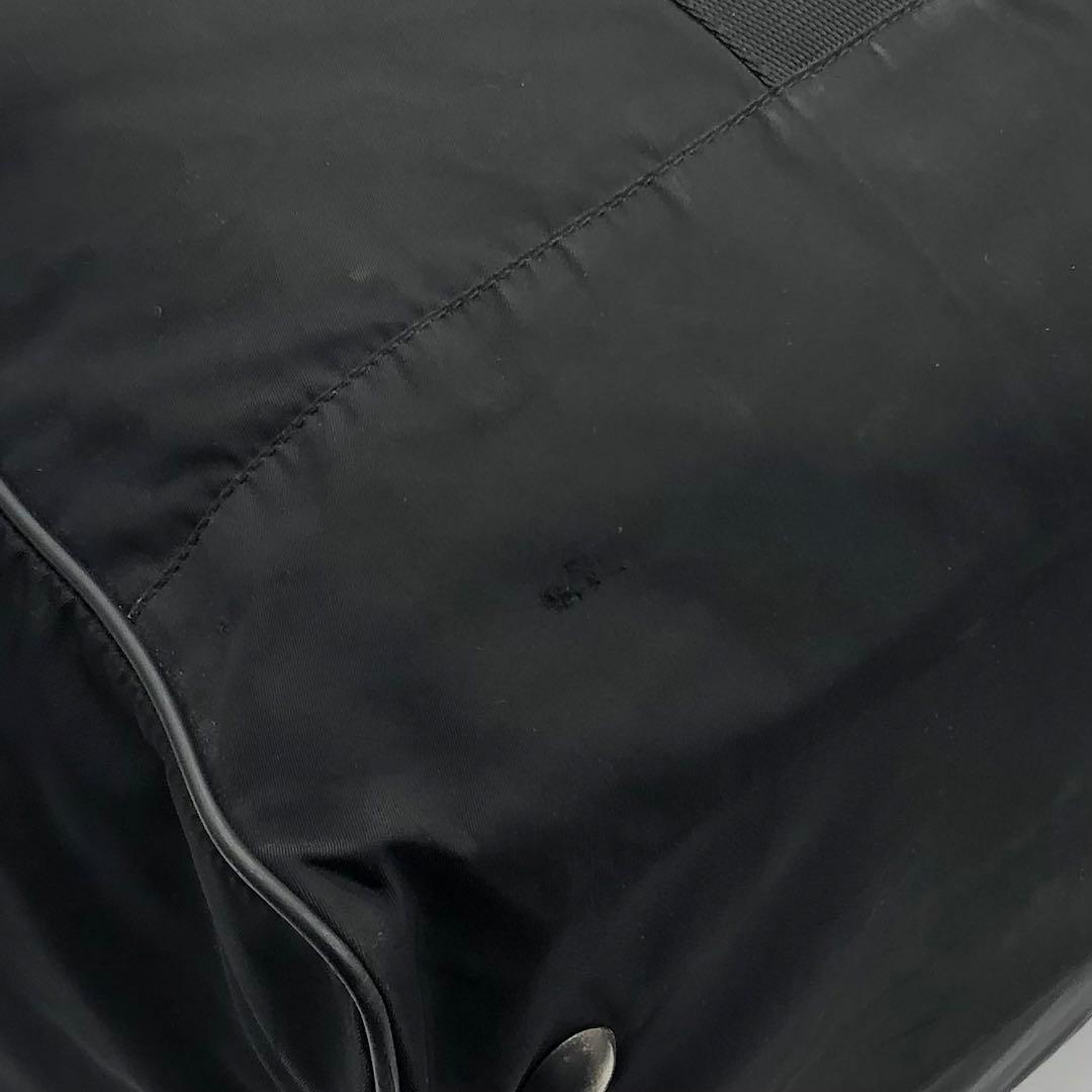 【極美品✨】プラダ ボストンバッグ テスートナイロン レザー 南京錠 鍵付き 黒
