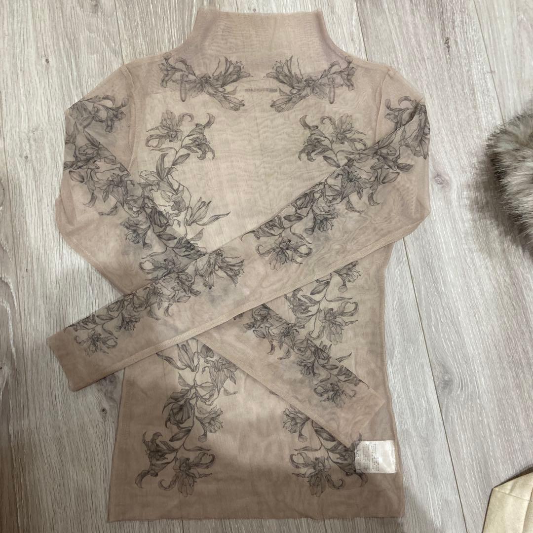 melt the lady　lily tattoo tops black
