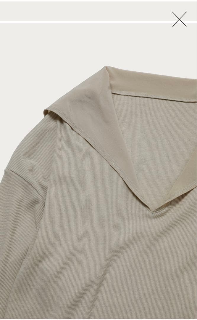 【美品】6(ROKU) RIB×SILK SAILOR COLLAR
