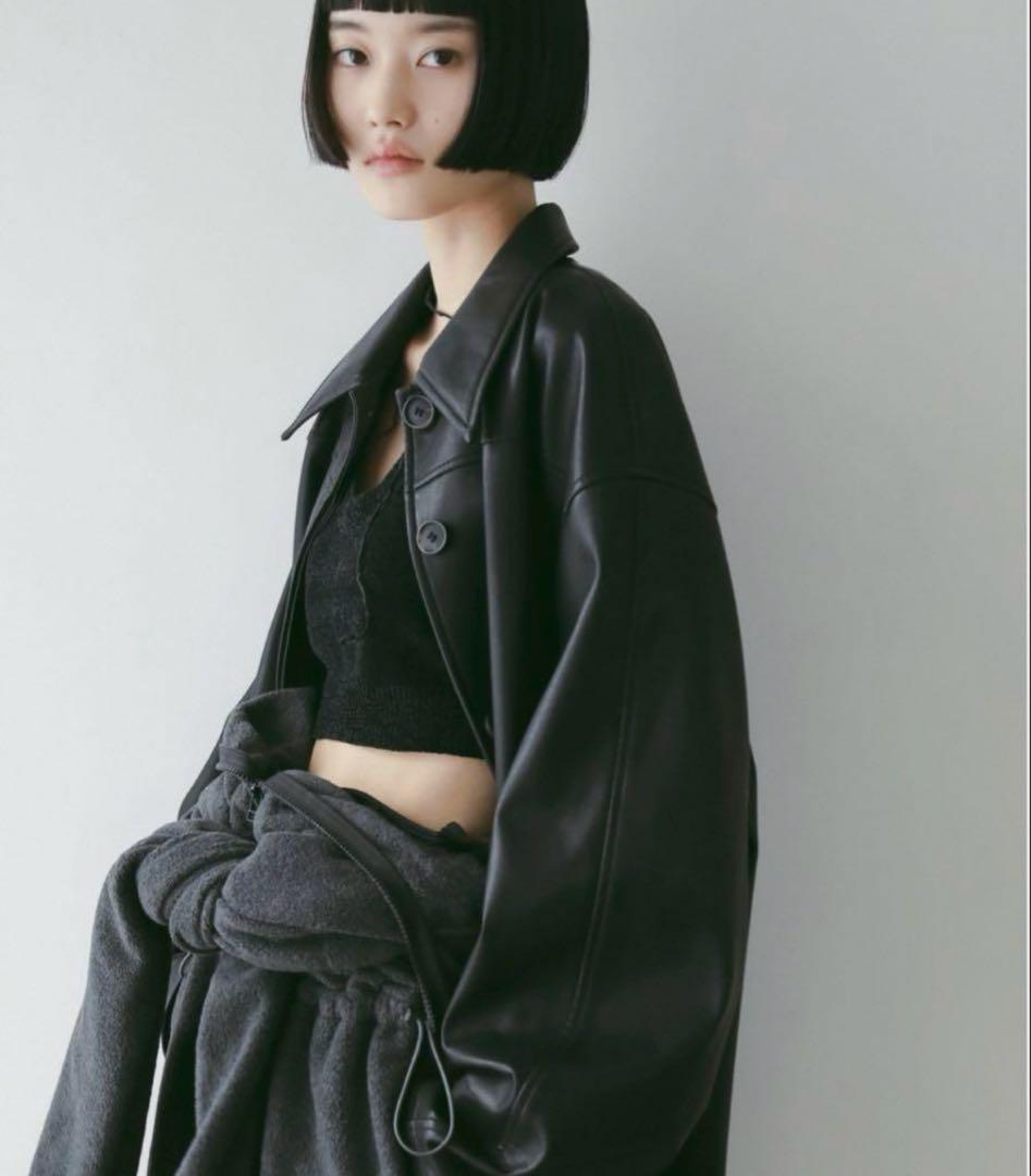 新品未使用 anuke Ecoleather Over Jacketブラック36