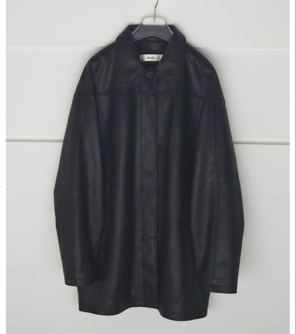 新品未使用 anuke Ecoleather Over Jacketブラック36