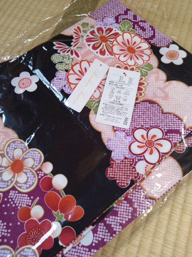 袴セット 袴4点セット 二尺袖着物 袴 襦袢 下帯＋髪飾り＆黒ソックス