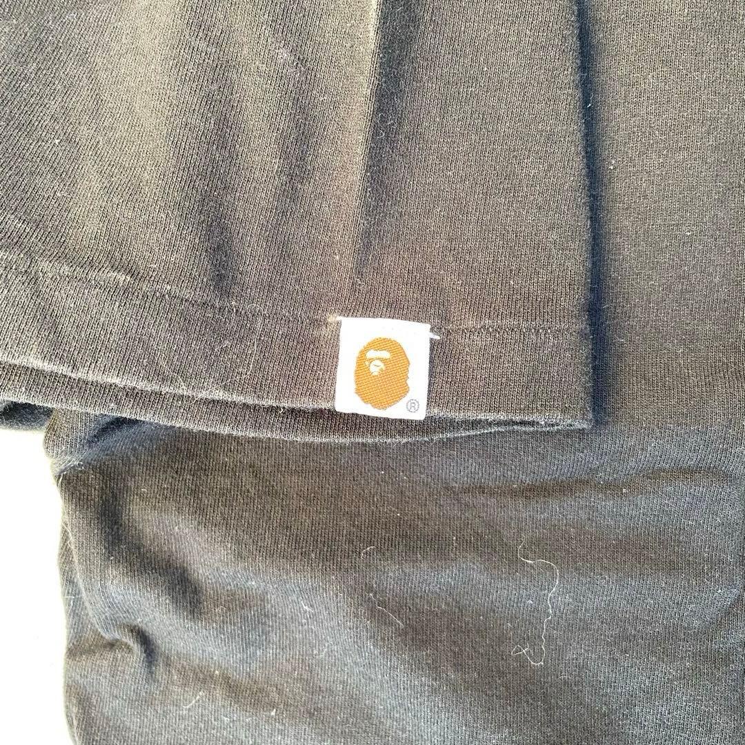90s 00s A BATHING APE Tシャツ ブラック XL プリント