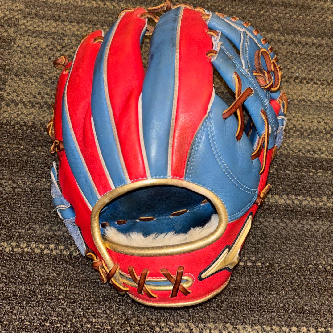 ★限定品 レアMizuno グローバルエリート 内野用 赤/青 即戦力★