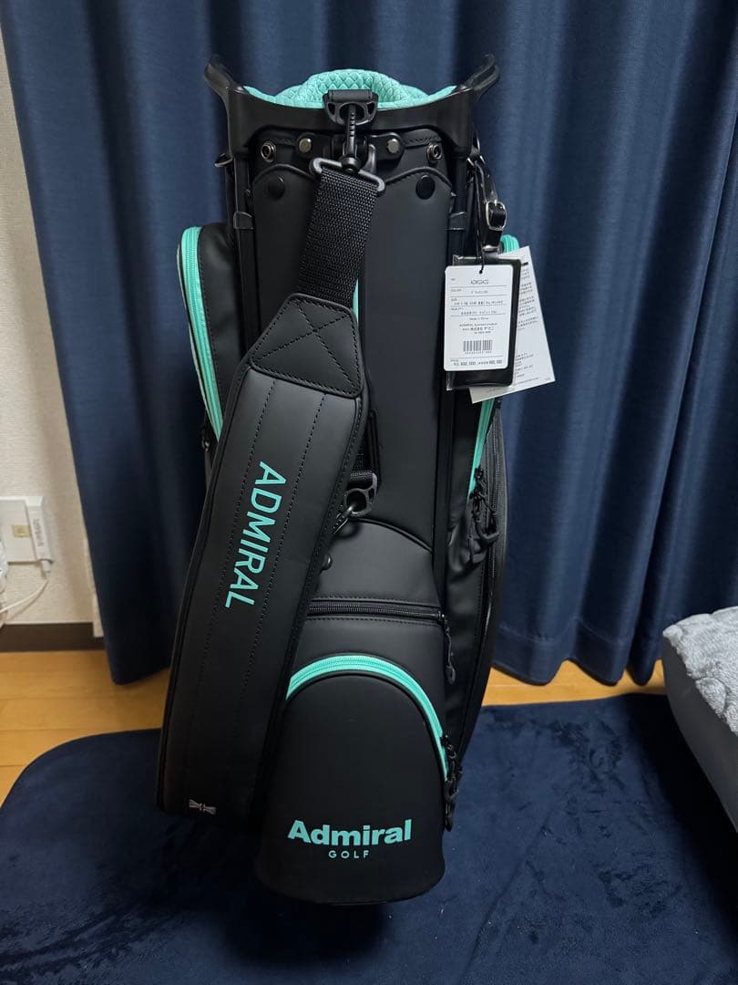 まさAdmiral ゴルフ キャディバッグ ブラック・ミント