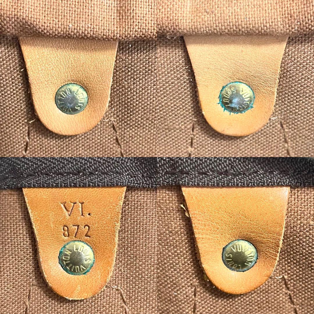 ルイヴィトン　ボストンバッグ　スピーディ35 モノグラム　ブラウン　ヌメ革