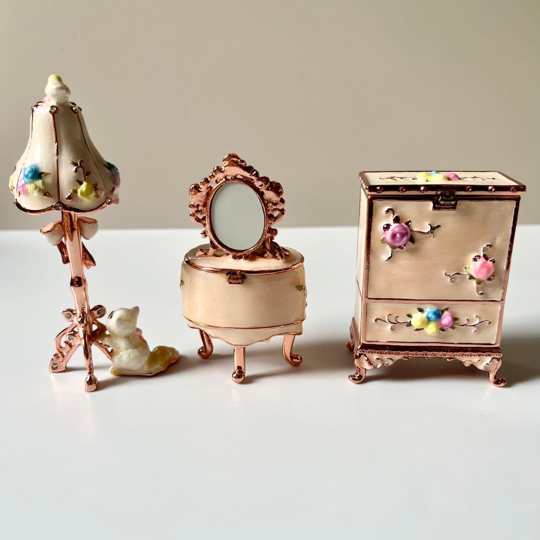 Piearth ピィアース ジュエリーボックス 小物入れ 家具 ロココ調 6点