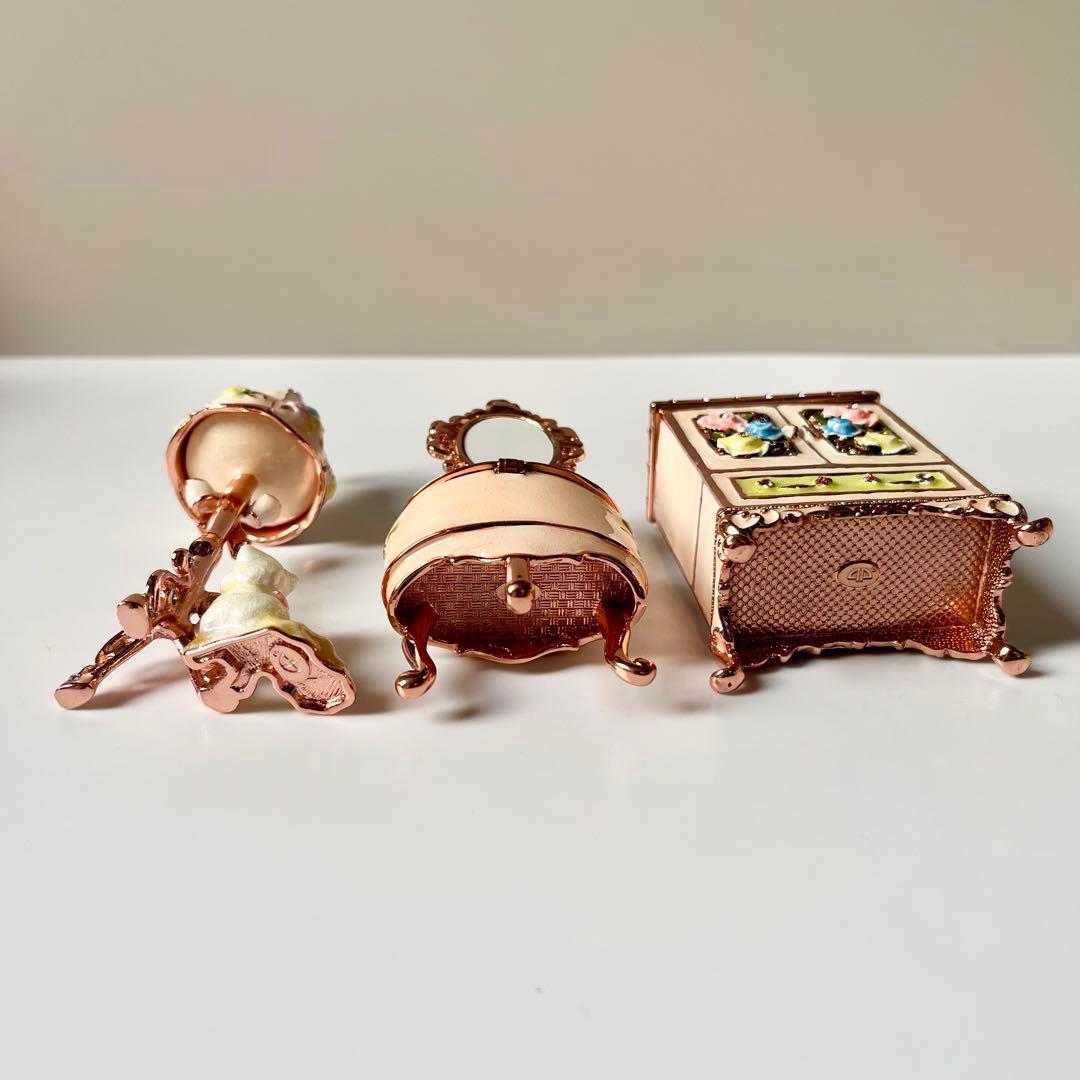 Piearth ピィアース ジュエリーボックス 小物入れ 家具 ロココ調 6点