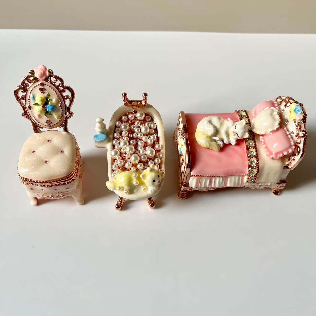 Piearth ピィアース ジュエリーボックス 小物入れ 家具 ロココ調 6点