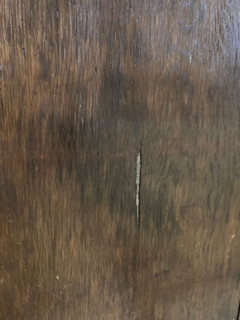 アンティーク　木製片袖机 引き出し付き