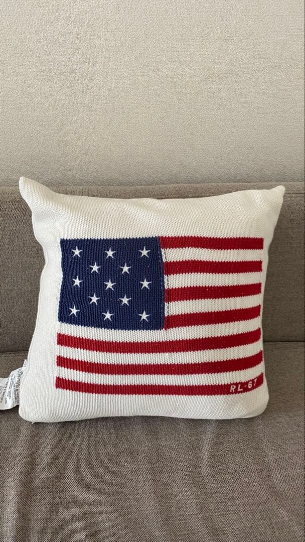 Polo Ralph Lauren 星条旗クッション 白 希少