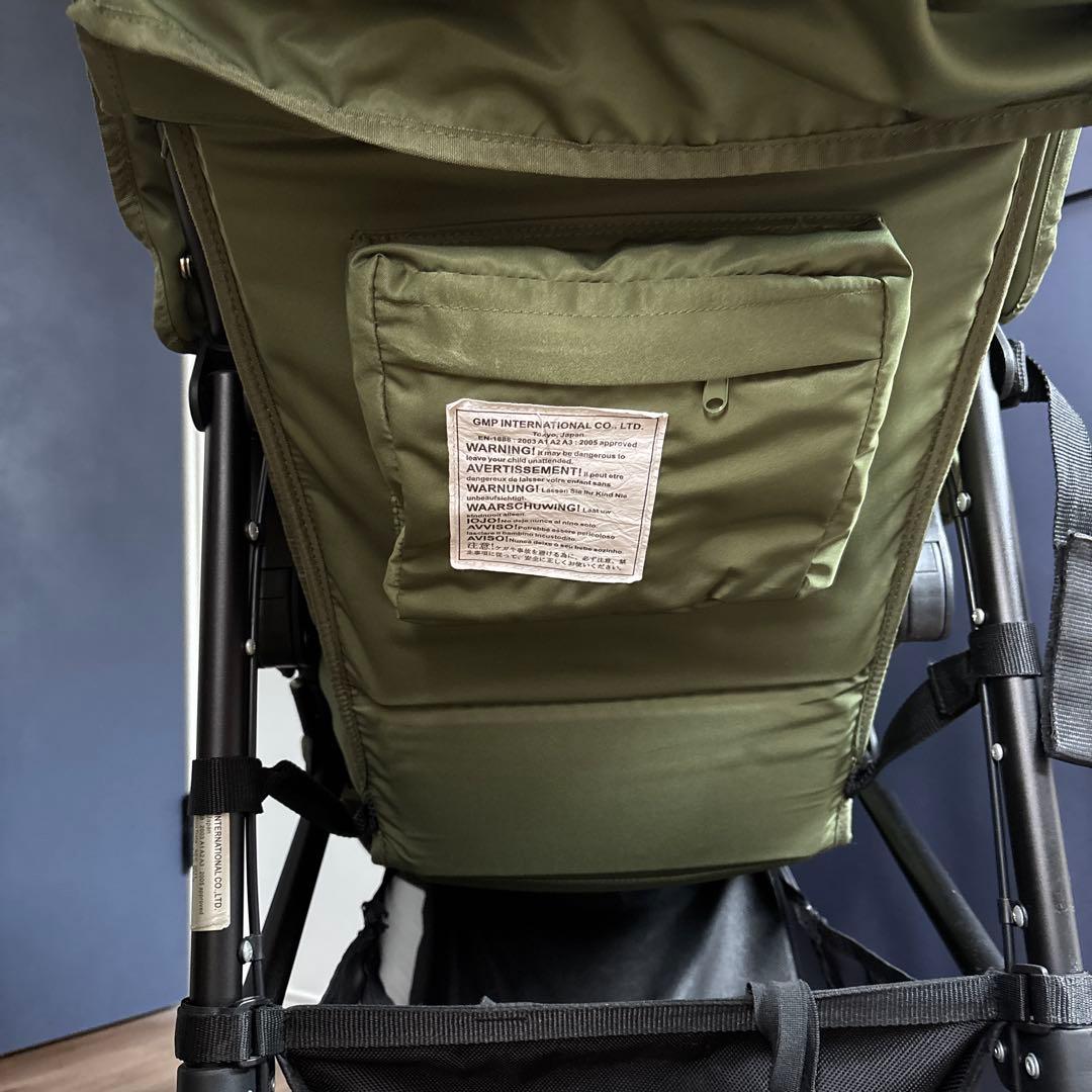 エアバギーココブレーキ カーキ マット&ヘッドサポート&ダウンスリーピングバッグ