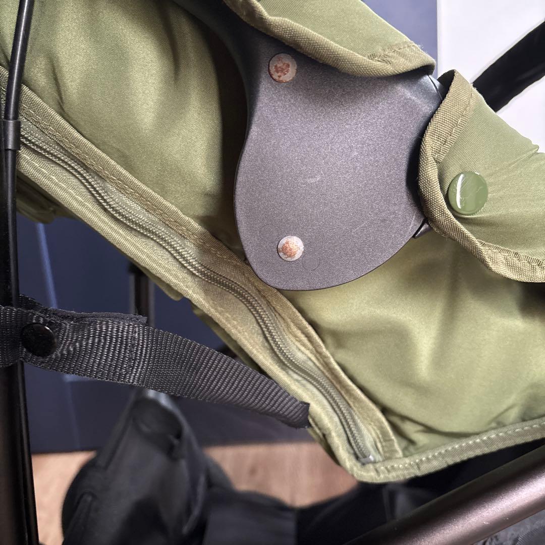 エアバギーココブレーキ カーキ マット&ヘッドサポート&ダウンスリーピングバッグ