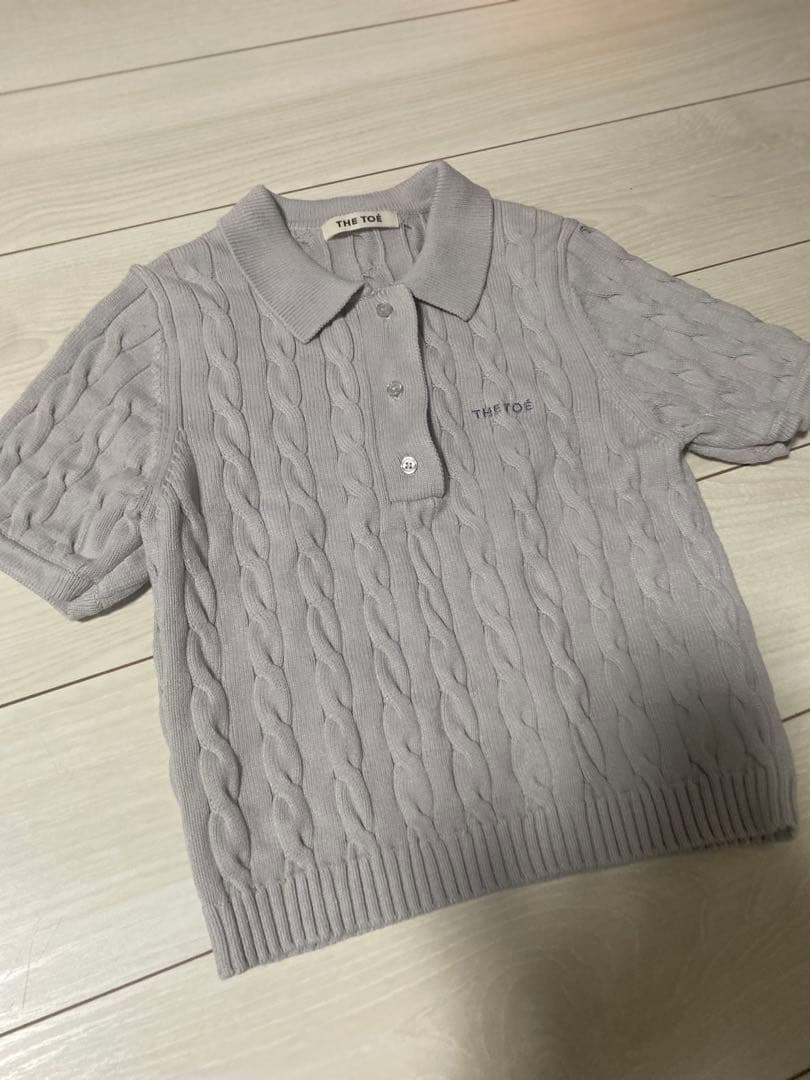 トップス thetoe Herald Short Sleeve Polo Knit