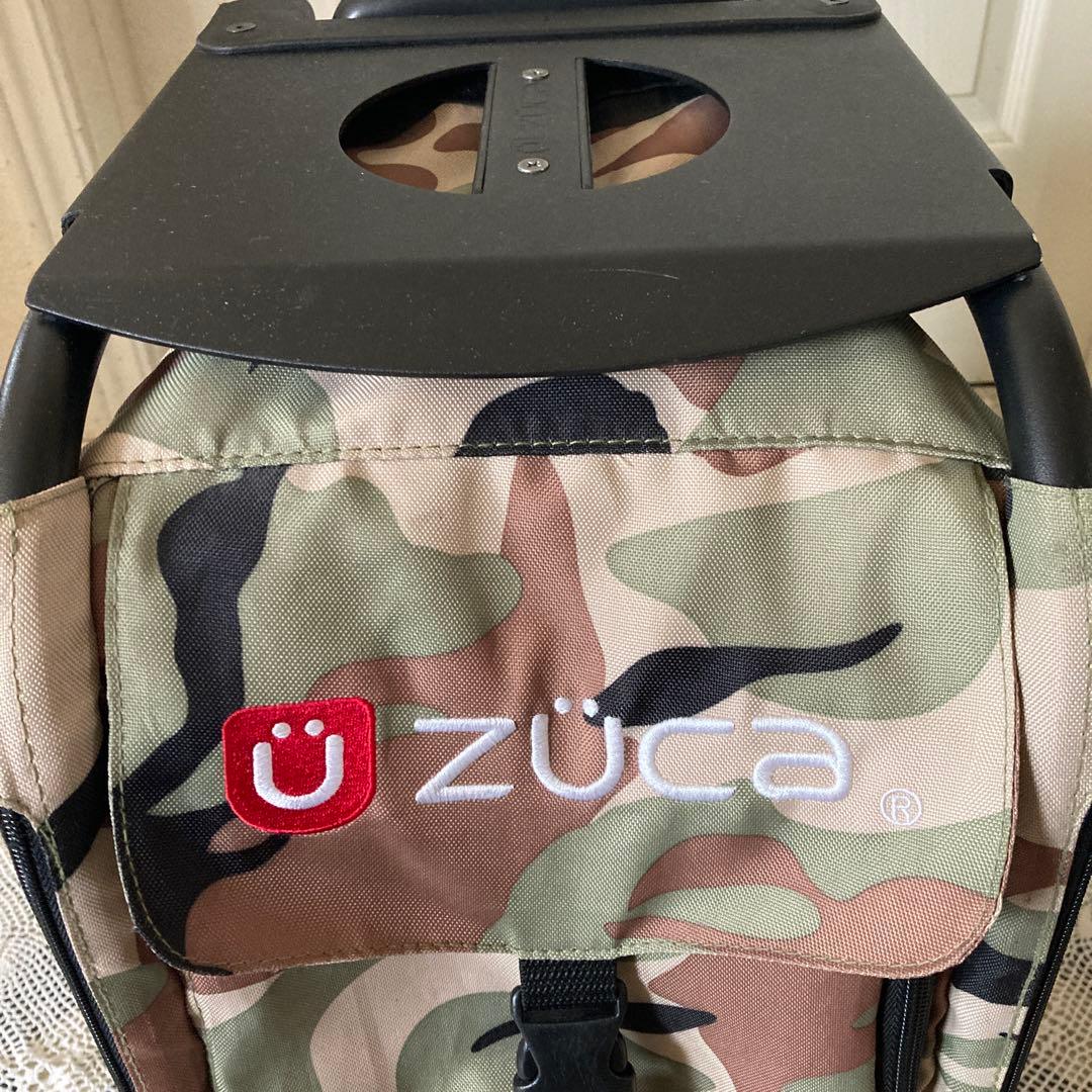 ズーカZUCA 座れるキャリーバッグ カモフラージュ柄 キャリーカート 35L
