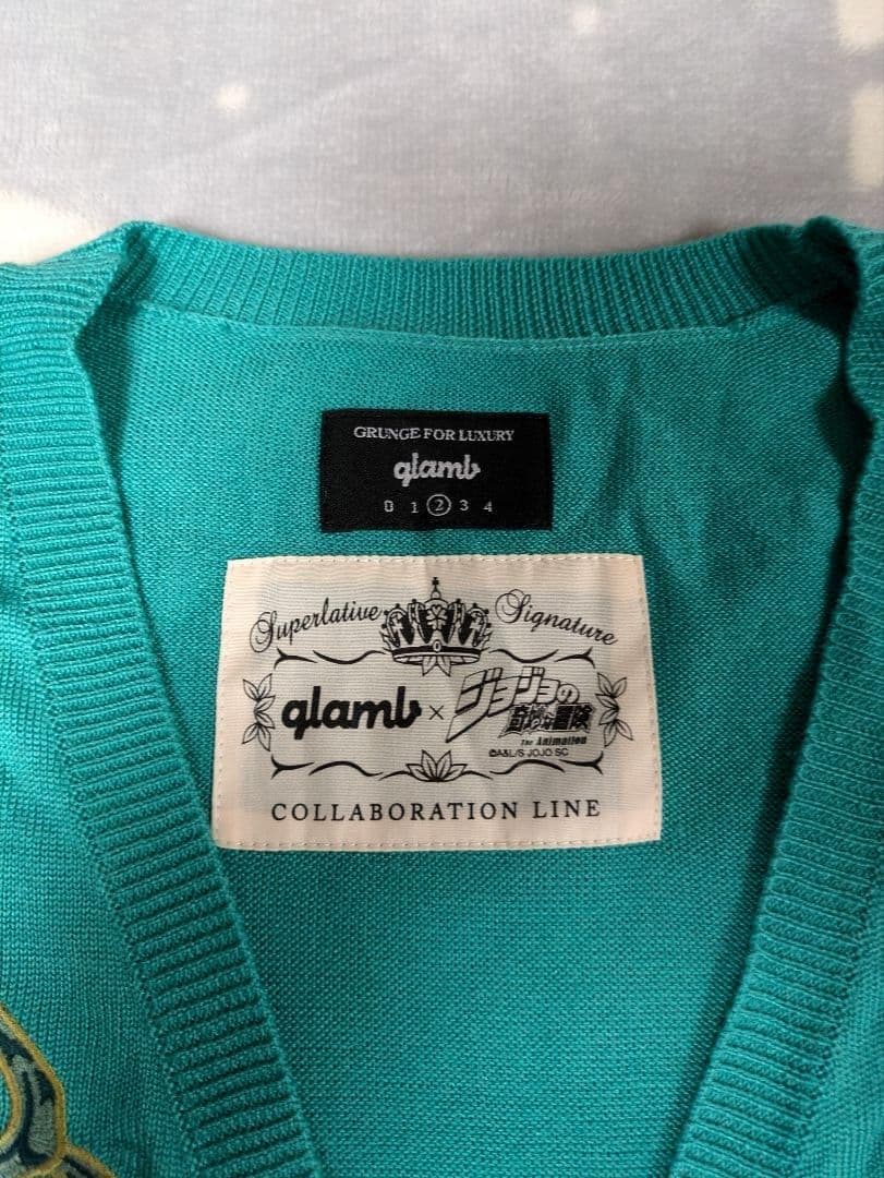 qlamb×jojo ハイエロファントグリーン　カーディガン