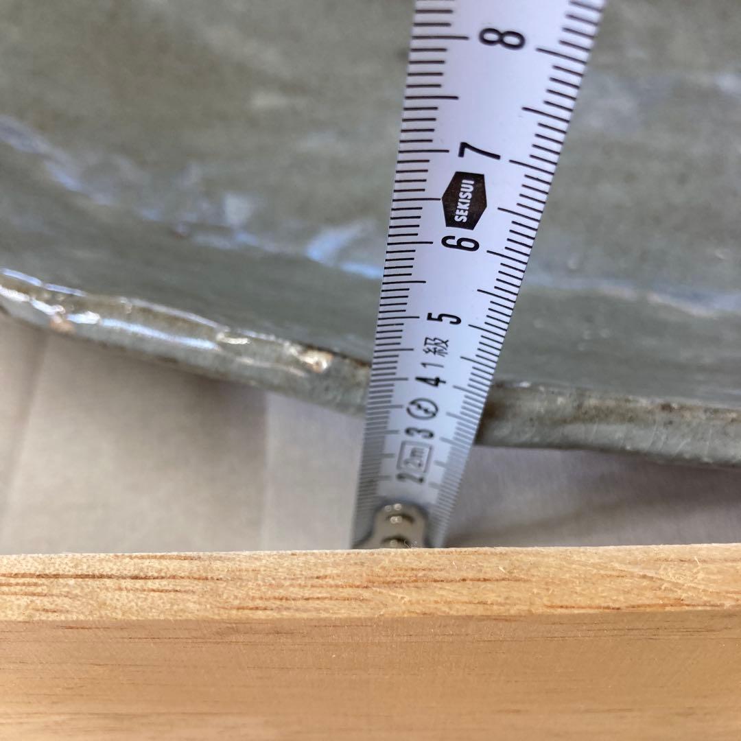 グレーの楕円形皿 約30cm