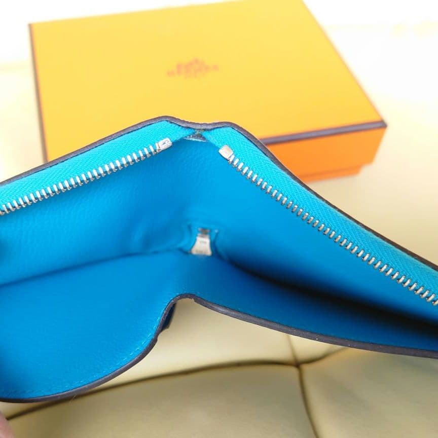 エルメス HERMES ジップアンゴー シュヴァル Z刻印 二つ折り財布