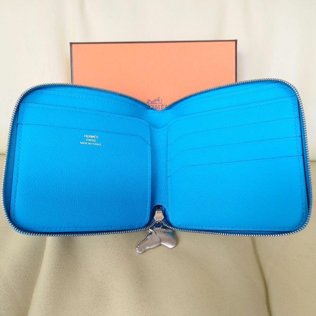 エルメス HERMES ジップアンゴー シュヴァル Z刻印 二つ折り財布