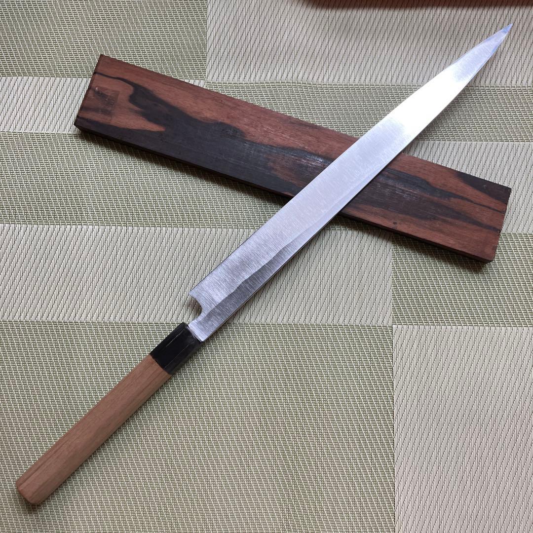 鏡面仕上げ　柳刃包丁　天然砥石で本刃付け済み❗️