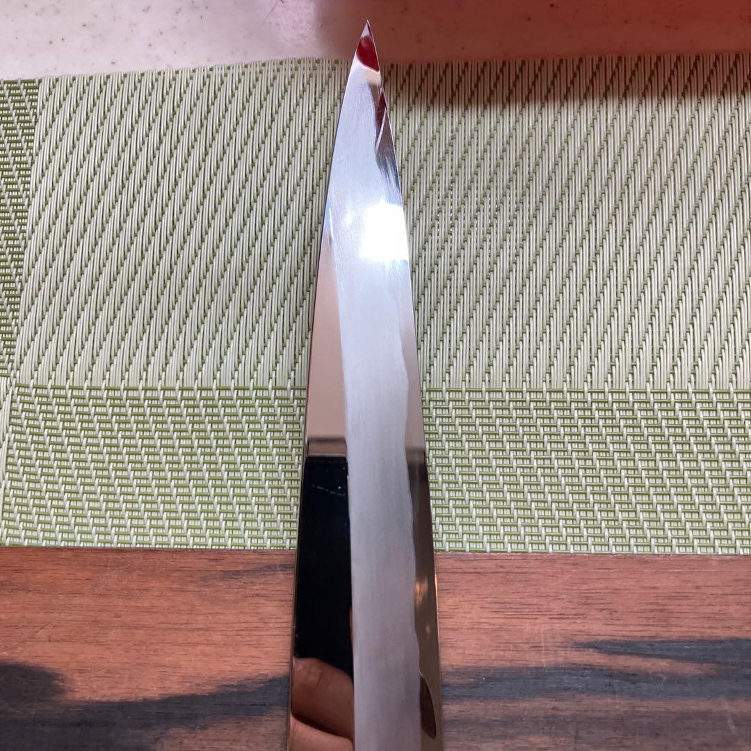 鏡面仕上げ　柳刃包丁　天然砥石で本刃付け済み❗️