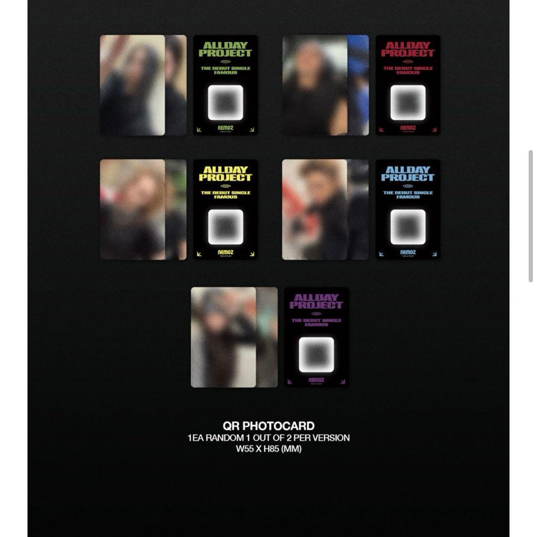 【新品未開封】ALLDAY PROJECT CARTOON ver.　5種セット