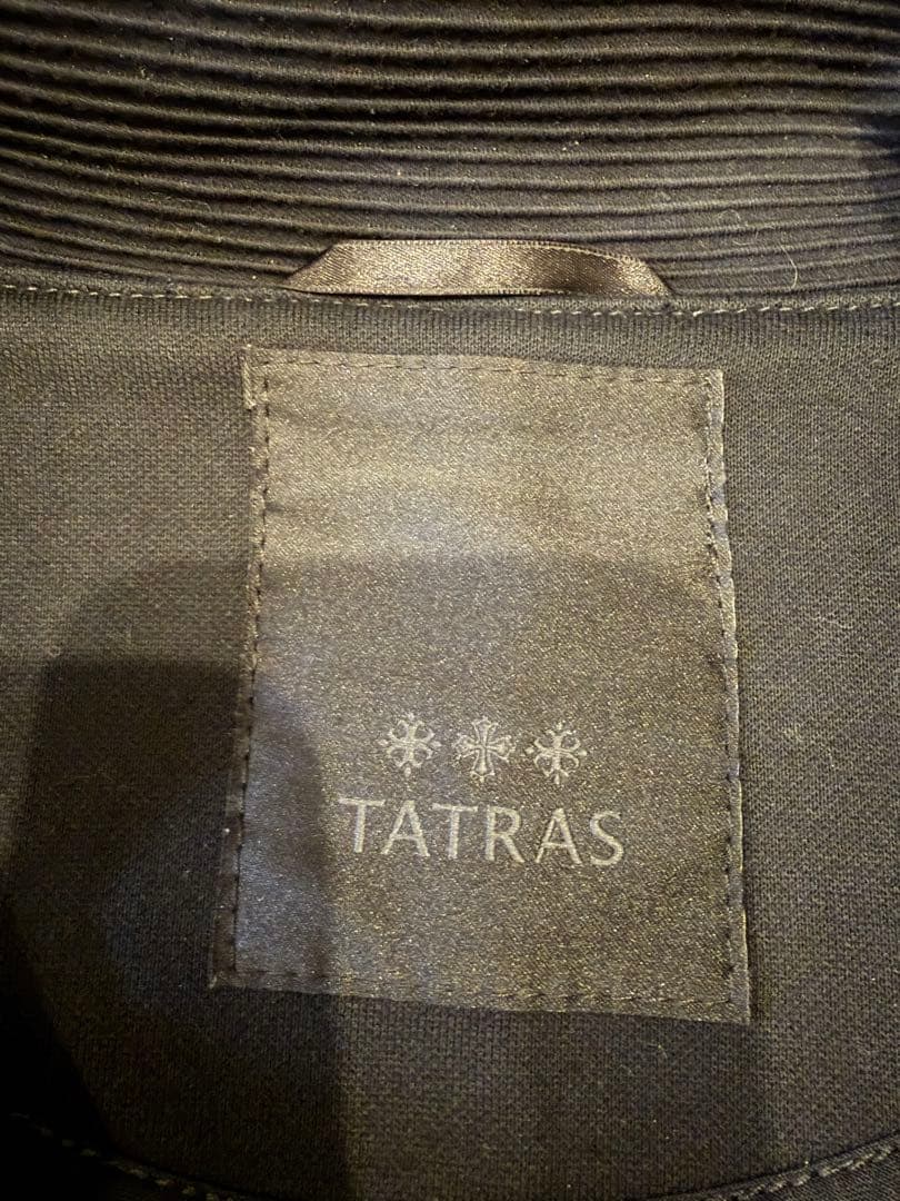 【希少】 TATRAS VARESE ジャージブルゾン ロゴ ブラック 03