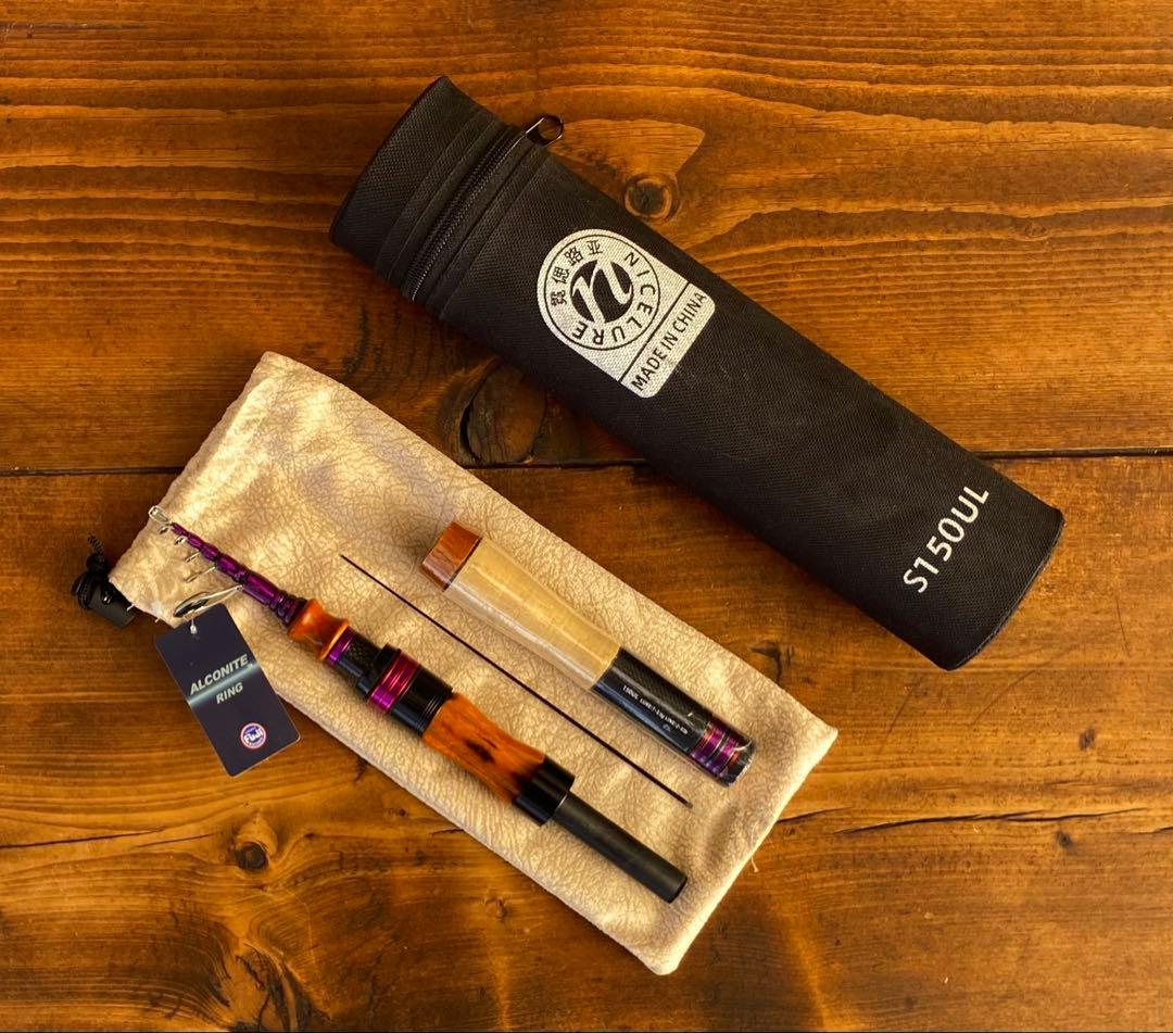 軽量　カーボンロッド　トラウトロッド　テレスコロッド　ウッドグリップ　スピニング