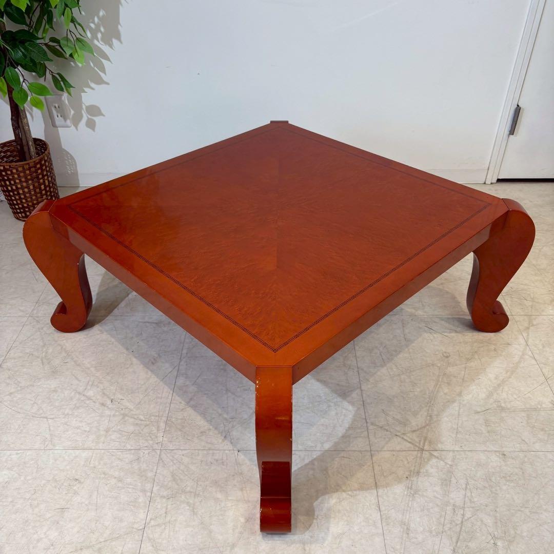 ローテーブル　センターテーブル　猫足　昭和レトロ　木製