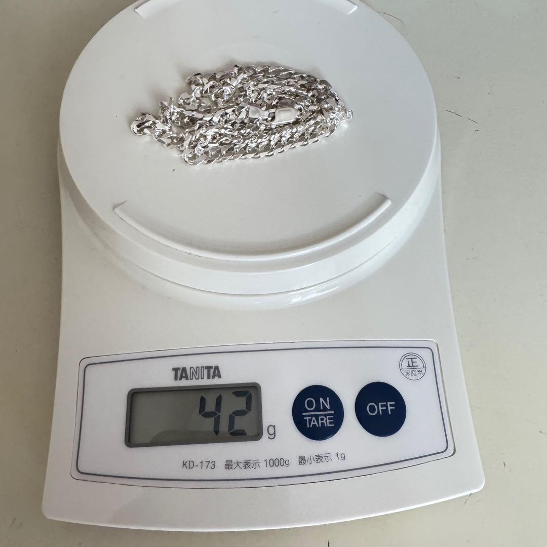 残り1点 50cm 42g スターリングシルバー925　6面カット 喜平 刻印