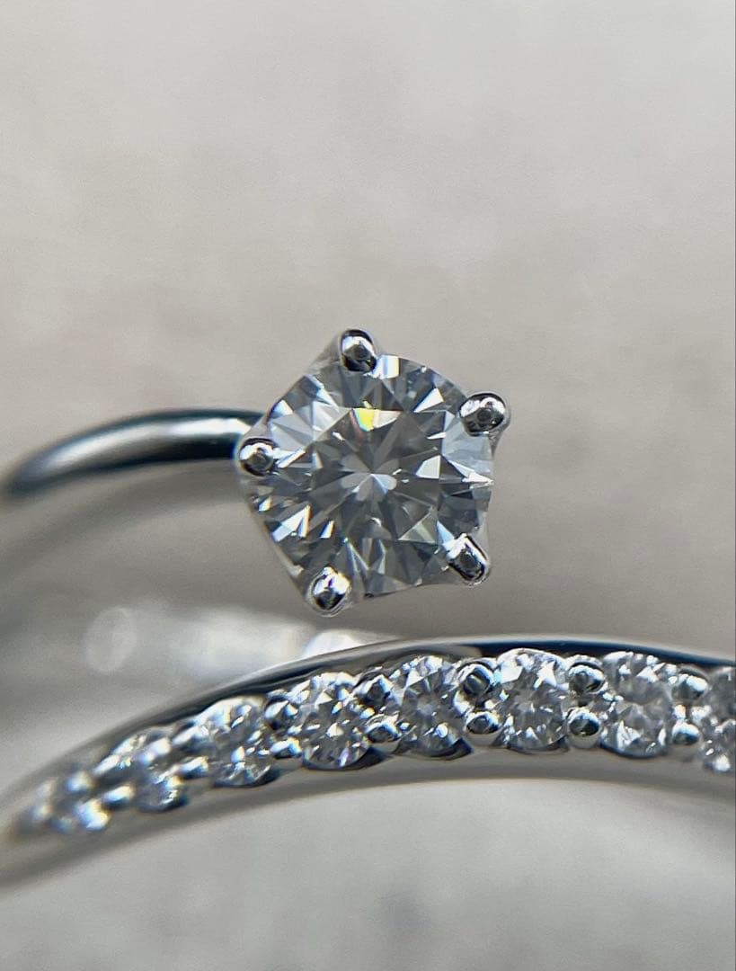 最終交渉可JA38★最高級 小寺智子 ダイヤモンド0.26ct プラチナ リング