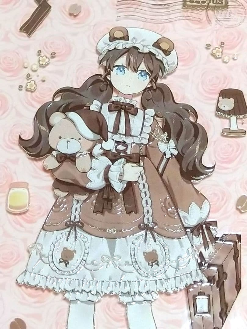 J628＃熊古力(水晶)浮光文创切り売り海外人物マステ女の子