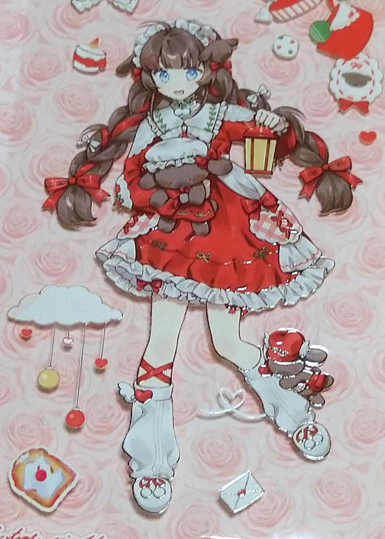 J628＃熊古力(水晶)浮光文创切り売り海外人物マステ女の子