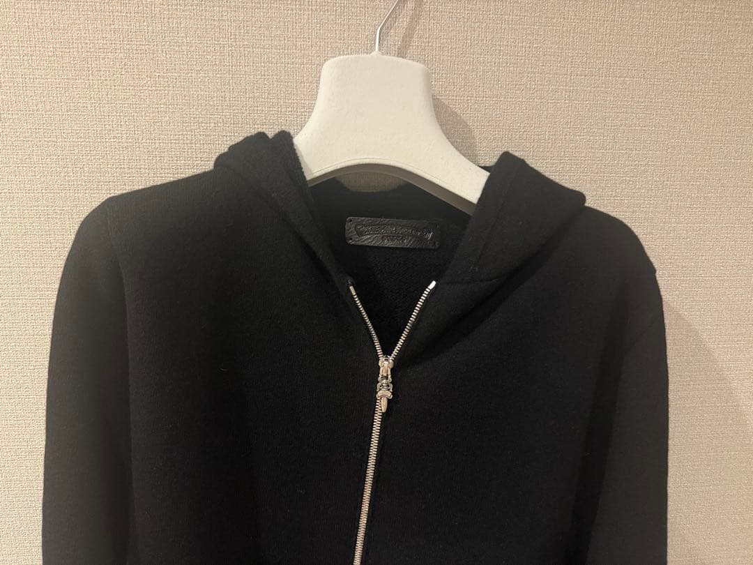 クロムハーツカシミヤパーカークロスダガージップアップ
