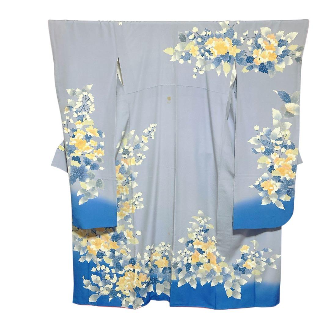 正絹　縮緬　友禅　振袖　フルセット　８点　可憐　モダン