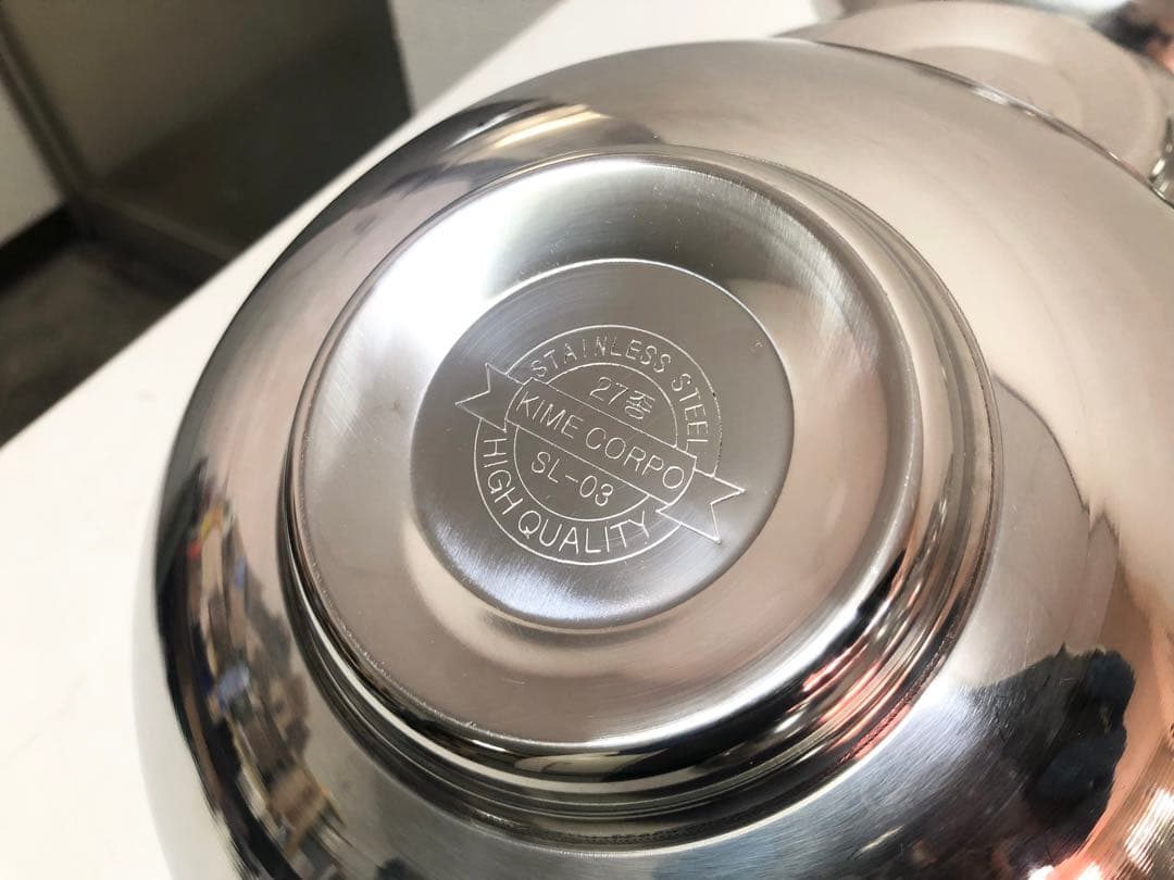 韓国製 18-8ステン冷麺容器 SL-03 8枚セット