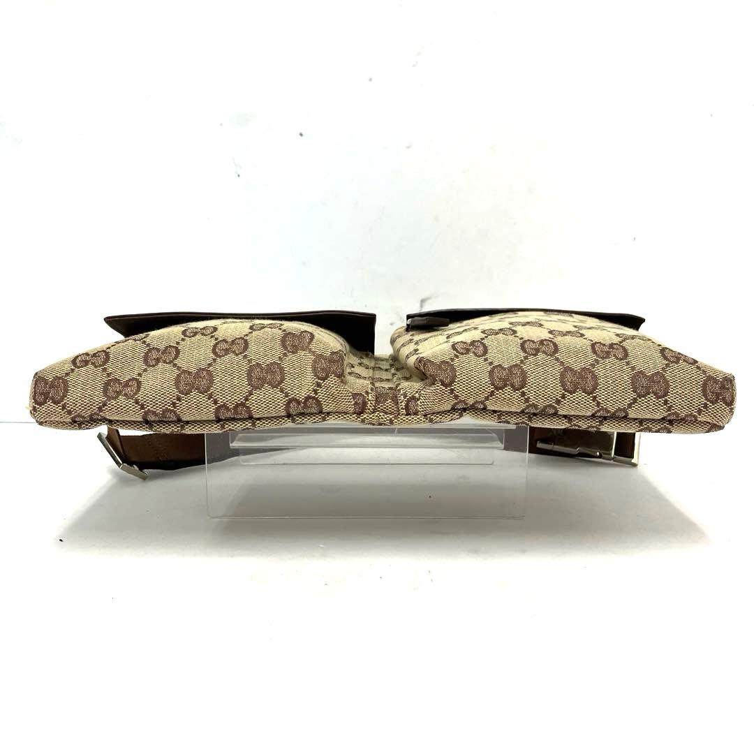 大人気☆GUCCI☆グッチ☆ボディバッグ☆GGキャンバス☆レザー☆ブラウン