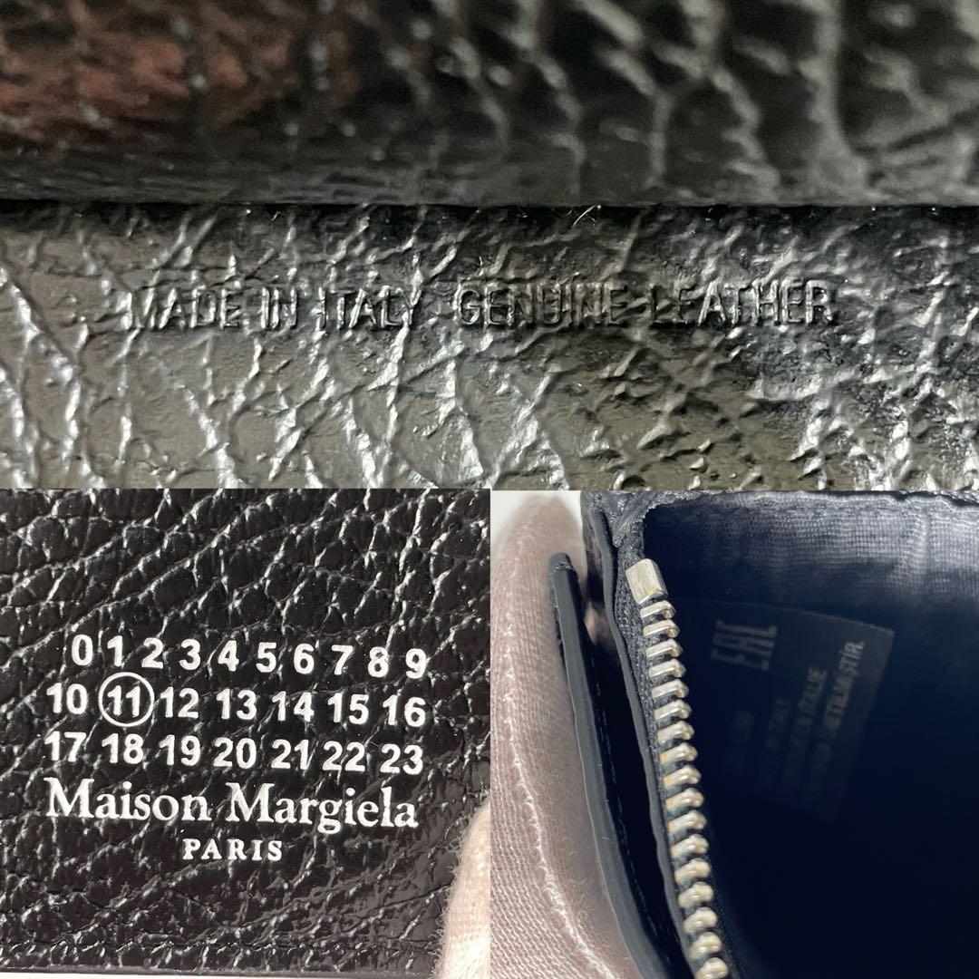 ✨極美✨ メゾンマルジェラ マネークリップ レザー ４ステッチ 黒 国内正規品✨