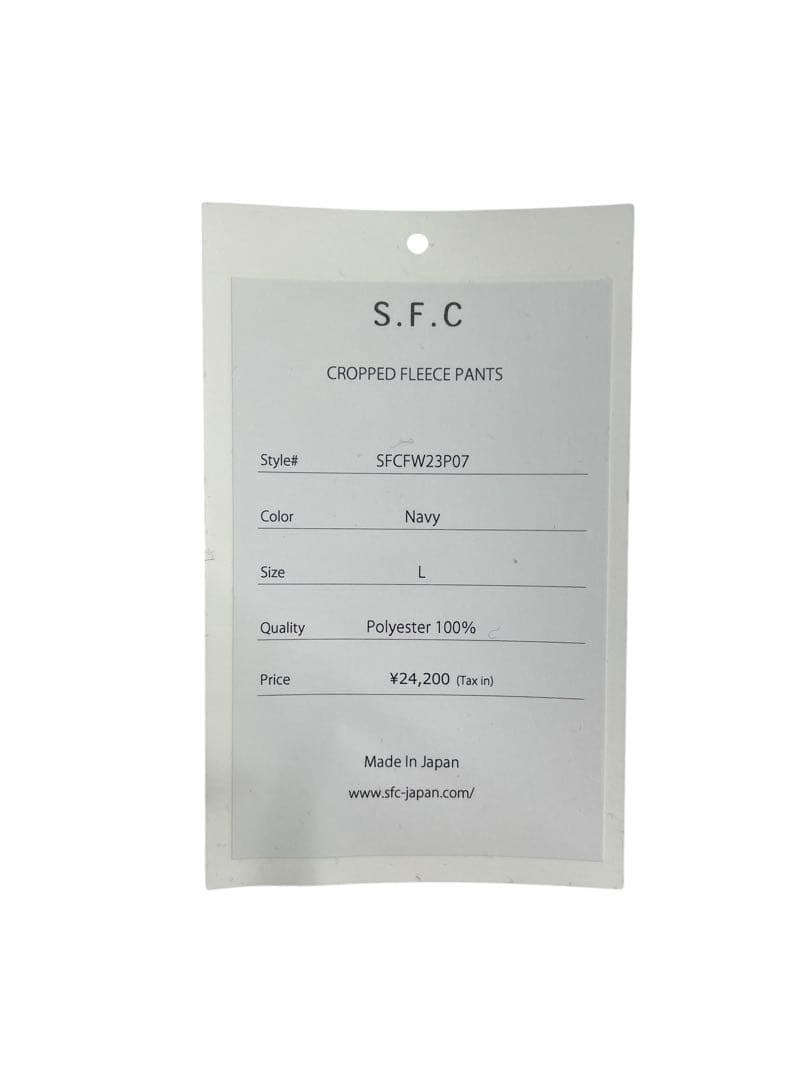 ネイビー S.F.C CROPPED FLEECE PANTS