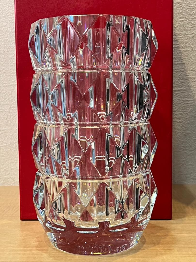 【新品未使用品】Baccarat 　ルクソール ベース　クリスタルガラス 　花瓶