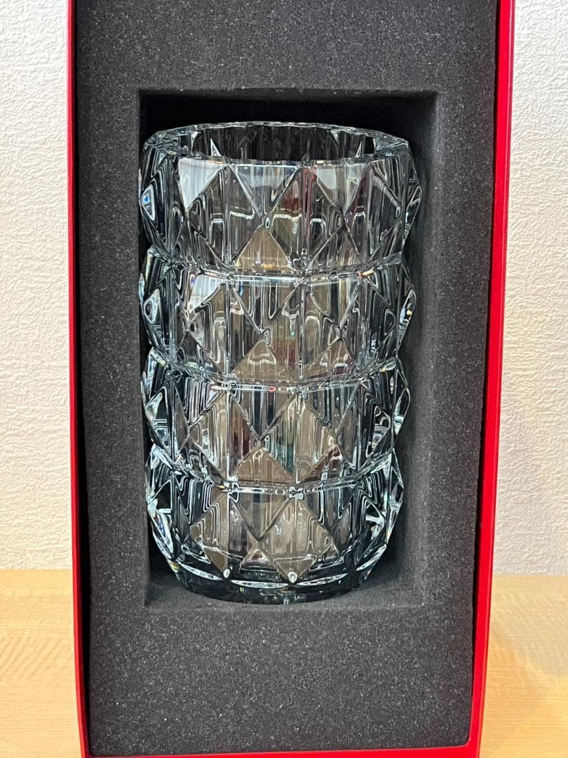 【新品未使用品】Baccarat 　ルクソール ベース　クリスタルガラス 　花瓶
