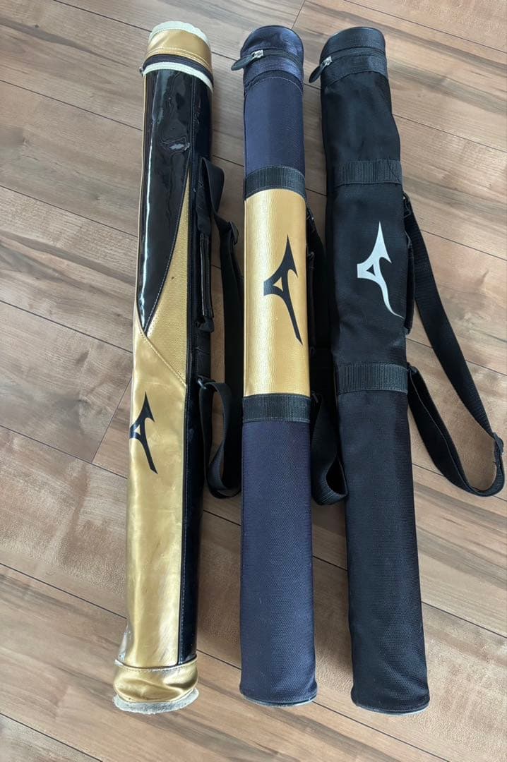 Mizuno 軟式バット 3本セット ケース付き