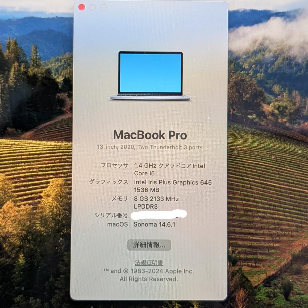 MacBook Pro 13インチ 2020 512GB 充放電118回